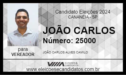 Candidato JOÃO CARLOS 2024 - CANANÉIA - Eleições