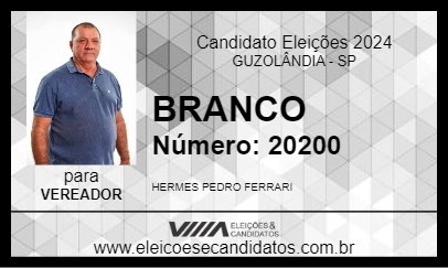 Candidato BRANCO 2024 - GUZOLÂNDIA - Eleições