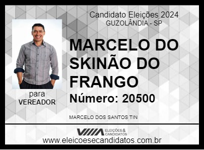 Candidato MARCELO DO SKINÃO DO FRANGO 2024 - GUZOLÂNDIA - Eleições