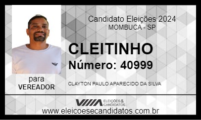 Candidato CLEITINHO 2024 - MOMBUCA - Eleições