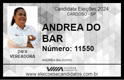 Candidato ANDREA DO BAR 2024 - CARDOSO - Eleições