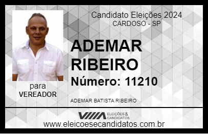 Candidato ADEMAR RIBEIRO 2024 - CARDOSO - Eleições