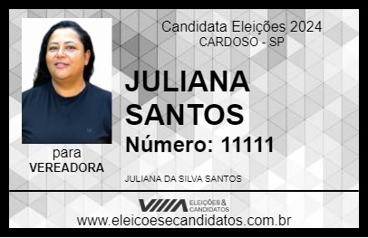 Candidato JULIANA SANTOS 2024 - CARDOSO - Eleições