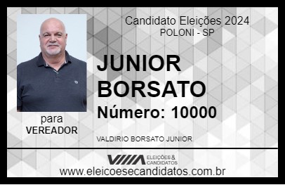 Candidato JUNIOR BORSATO 2024 - POLONI - Eleições