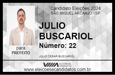 Candidato JULIO BUSCARIOL 2024 - SÃO MIGUEL ARCANJO - Eleições