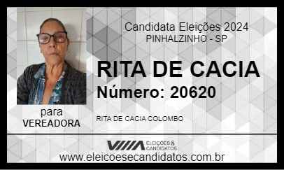 Candidato RITA DE CACIA 2024 - PINHALZINHO - Eleições