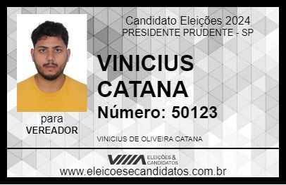 Candidato VINICIUS CATANA 2024 - PRESIDENTE PRUDENTE - Eleições