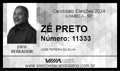 Candidato ZÉ PRETO 2024 - ILHABELA - Eleições