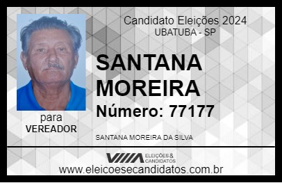 Candidato SANTANA MOREIRA 2024 - UBATUBA - Eleições