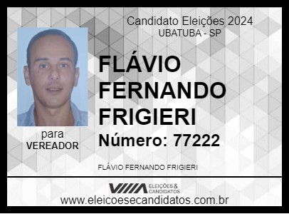 Candidato FLÁVIO FERNANDO FRIGIERI 2024 - UBATUBA - Eleições