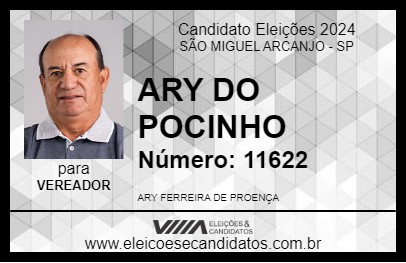 Candidato ARY DO POCINHO 2024 - SÃO MIGUEL ARCANJO - Eleições