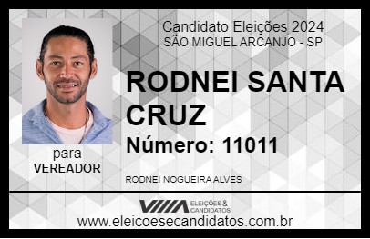 Candidato RODNEI SANTA CRUZ 2024 - SÃO MIGUEL ARCANJO - Eleições