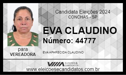 Candidato EVA CLAUDINO 2024 - CONCHAS - Eleições