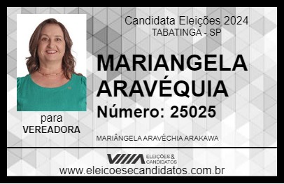 Candidato MARIANGELA ARAVÉQUIA 2024 - TABATINGA - Eleições