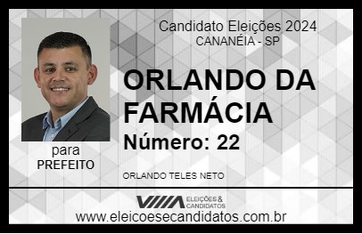 Candidato ORLANDO DA FARMÁCIA 2024 - CANANÉIA - Eleições