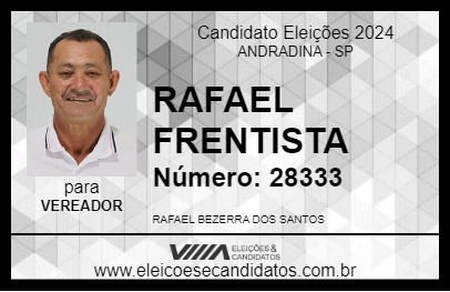 Candidato RAFAEL FRENTISTA 2024 - ANDRADINA - Eleições