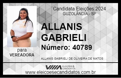 Candidato ALLANIS GABRIELI 2024 - GUZOLÂNDIA - Eleições