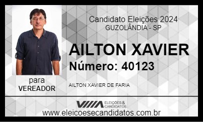 Candidato AILTON XAVIER 2024 - GUZOLÂNDIA - Eleições