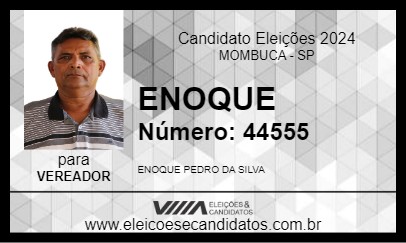 Candidato ENOQUE 2024 - MOMBUCA - Eleições