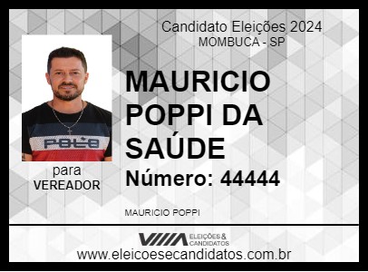 Candidato MAURICIO POPPI DA SAÚDE 2024 - MOMBUCA - Eleições