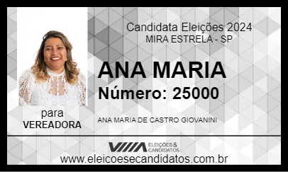 Candidato ANA MARIA 2024 - MIRA ESTRELA - Eleições