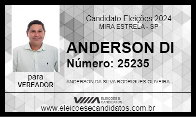 Candidato ANDERSON DI 2024 - MIRA ESTRELA - Eleições