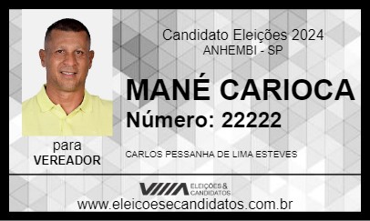 Candidato MANÉ CARIOCA 2024 - ANHEMBI - Eleições