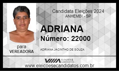 Candidato ADRIANA 2024 - ANHEMBI - Eleições