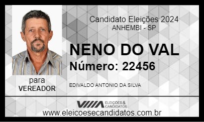 Candidato NENO DO VAL 2024 - ANHEMBI - Eleições