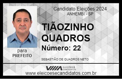 Candidato TIÃOZINHO QUADROS 2024 - ANHEMBI - Eleições