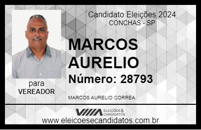 Candidato MARCOS AURELIO 2024 - CONCHAS - Eleições