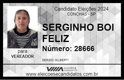 Candidato SERGINHO BOI FELIZ 2024 - CONCHAS - Eleições