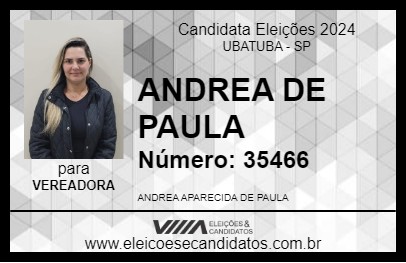 Candidato ANDREA DE PAULA 2024 - UBATUBA - Eleições