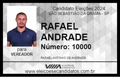 Candidato RAFAEL ANDRADE 2024 - SÃO SEBASTIÃO DA GRAMA - Eleições