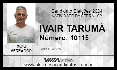 Candidato IVAIR TARUMÃ 2024 - NATIVIDADE DA SERRA - Eleições