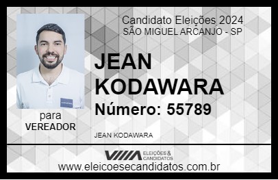 Candidato JEAN KODAWARA 2024 - SÃO MIGUEL ARCANJO - Eleições