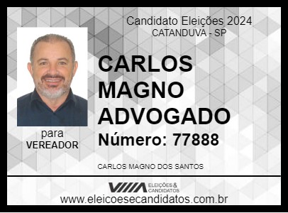 Candidato CARLOS MAGNO ADVOGADO 2024 - CATANDUVA - Eleições