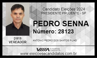 Candidato PEDRO SENNA 2024 - PRESIDENTE PRUDENTE - Eleições