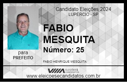 Candidato FABIO MESQUITA 2024 - LUPÉRCIO - Eleições