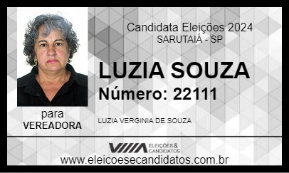 Candidato LUZIA SOUZA 2024 - SARUTAIÁ - Eleições