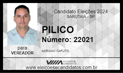 Candidato PILICO 2024 - SARUTAIÁ - Eleições