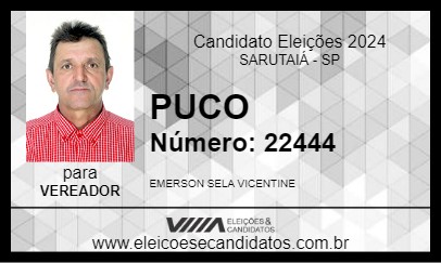 Candidato PUCO 2024 - SARUTAIÁ - Eleições