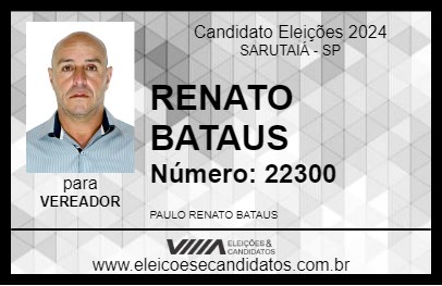 Candidato RENATO BATAUS 2024 - SARUTAIÁ - Eleições