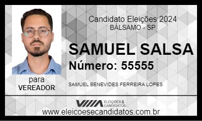 Candidato SAMUEL SALSA 2024 - BÁLSAMO - Eleições