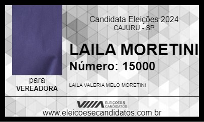 Candidato LAILA MORETINI 2024 - CAJURU - Eleições