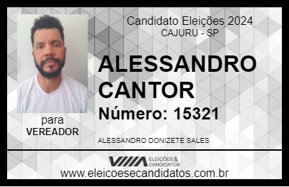 Candidato ALESSANDRO CANTOR 2024 - CAJURU - Eleições