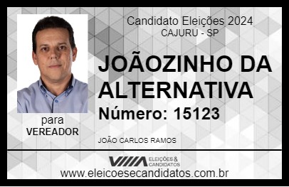 Candidato JOÃOZINHO DA ALTERNATIVA 2024 - CAJURU - Eleições