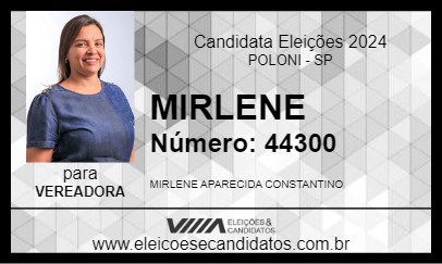 Candidato MIRLENE 2024 - POLONI - Eleições