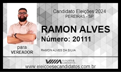 Candidato RAMON ALVES 2024 - PEREIRAS - Eleições