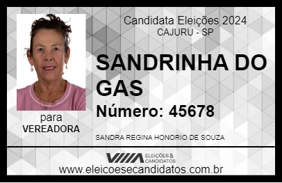 Candidato SANDRINHA DO GAS 2024 - CAJURU - Eleições